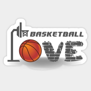 I love Basketball Sticker